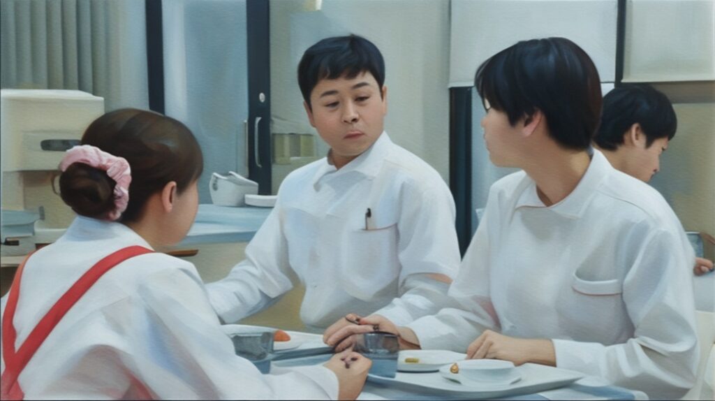 試食会のイラスト