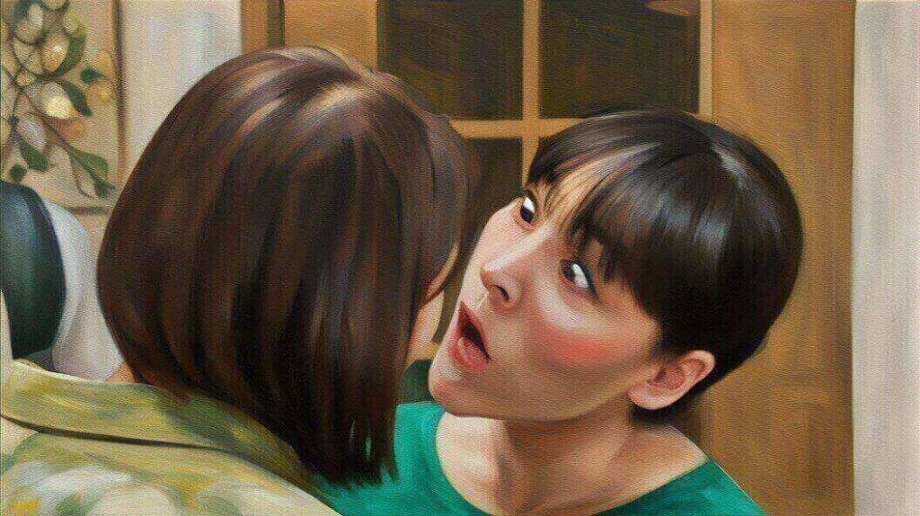 メンチ切る愛子のイラスト