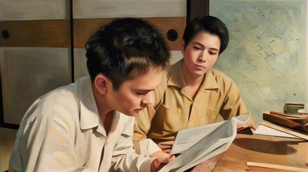 嵩と千尋のイラスト