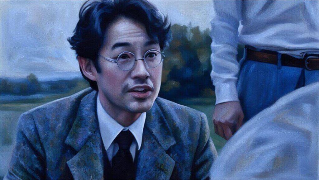 嵩に話しかける叔父の寛のイラスト