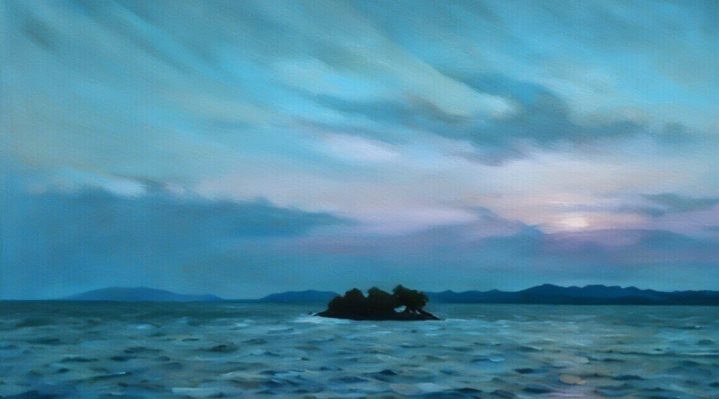 嫁ヶ島のイラスト