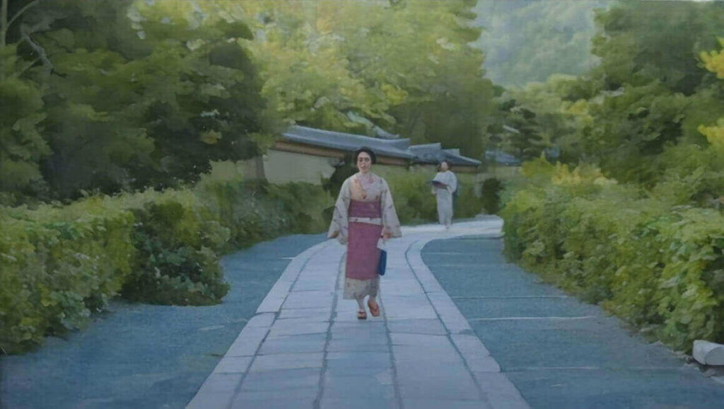 タエがいまだに物乞いをしていて落ち込むトキのイラスト