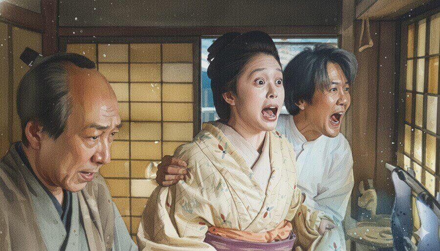 リヨの恋を応援する松野家のイラスト