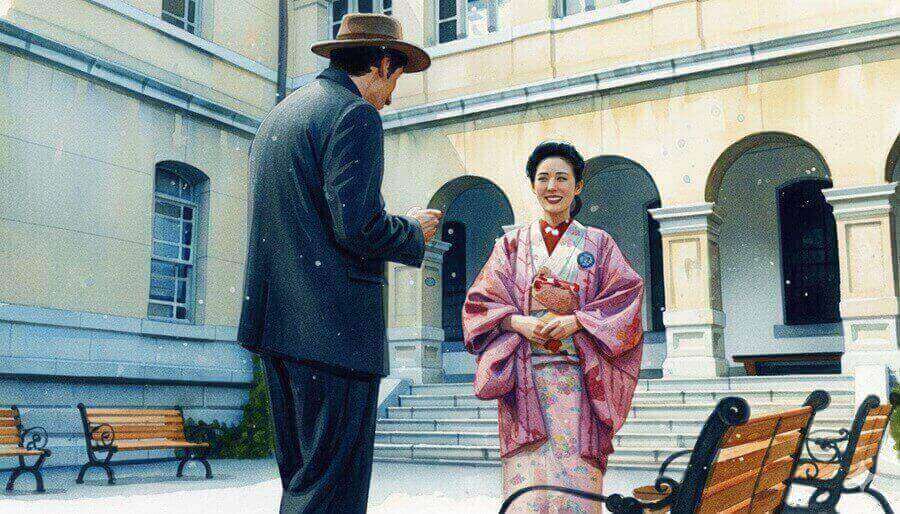 糸こんにゃく弁当をあけようとしたおリヨ様のイラスト