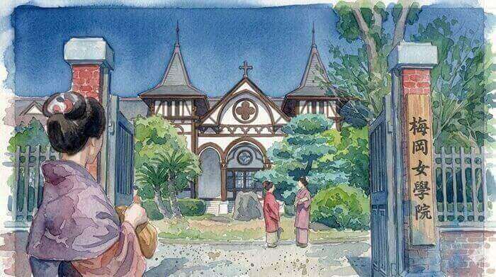 梅岡女学院のイラスト
